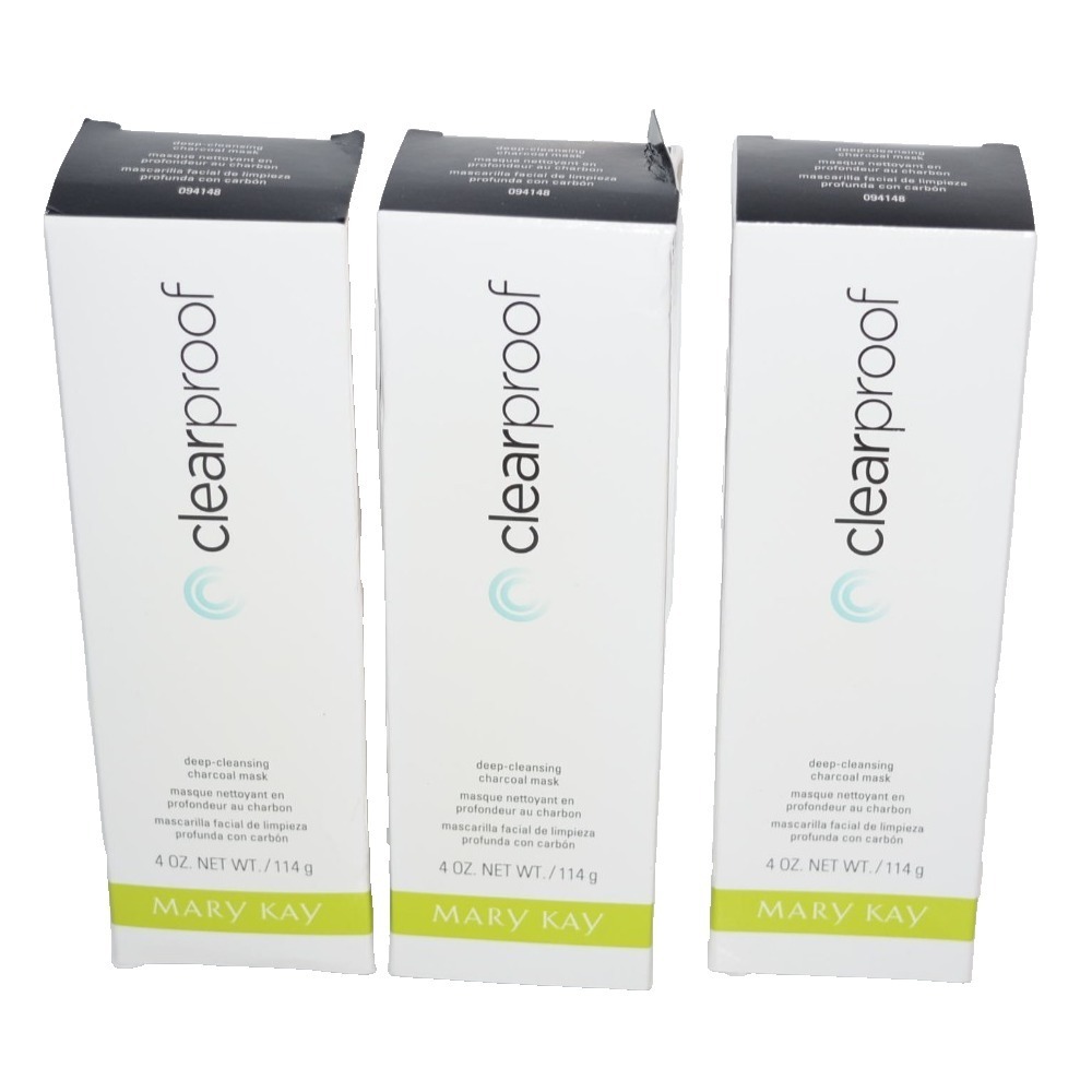 Mary Kay Clear Proof Deep Cleansing Charcoal Mask 3 pc 4oz